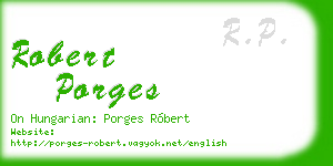 robert porges business card